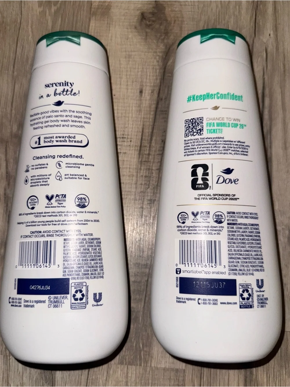 Dove Radiate Palo Santo & Sage Oil Body Wash - Green 2pk
